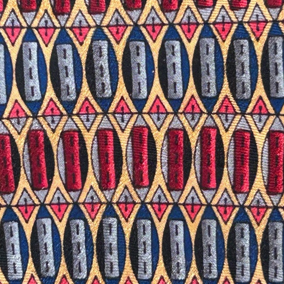 GIVENCHY MONSIEUR Mens Neck Tie 100% Silk Geometric Luxury Preppy Designer - Picture 6 of 16